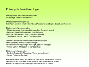 Philosophische Anthropologie - Uni