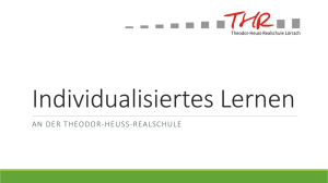 Individualisiertes Lernen - Theodor-Heuss