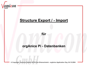 Präsentation: Structure-Export / -Import