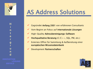 Präsentation - AS Address Solutions GmbH
