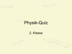 Quiz 2. Klasse - Physikunterricht