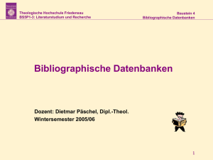 Bibliographische Datenbanken - ADFC-Jerichower