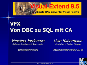 VFX - Von DBC zu SQL mit CA - dFPUG