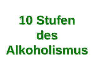 10 Stufen des Alkoholismus