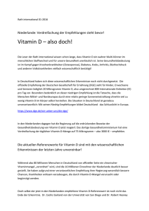 Vitamin D – also doch! - Dr. Rath Gesundheits