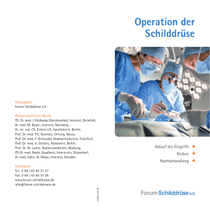 Operation der Schilddrüse - Forum