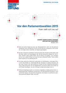 Vor den Parlamentswahlen 2015 - Bibliothek der Friedrich