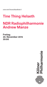 Tine Thing Helseth NDR Radiophilharmonie Andrew Manze