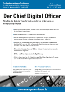 Der Chief Digital Officer - Digital Transformation Group