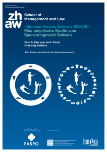 Sponsor Visions Schweiz 2014/15» Eine empirische - SWA-ASA