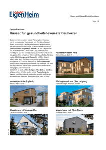 Häuser für gesundheitsbewusste Bauherren (Mein EigenHeim-PDF)