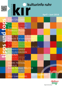 Tipps & Tops - Kulturinfo Ruhr