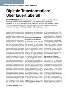 Digitale Transformation: Uber lauert überall
