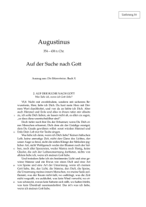 Augustinus: Auf der Suche nach Gott