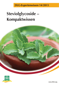 Steviolglycoside – Kompaktwissen