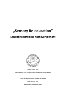 Sensory Re-education - Kantonsspital St.Gallen