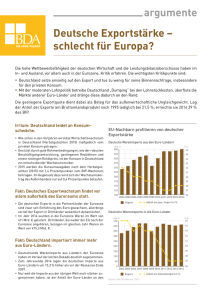argumente Deutsche Exportstärke – schlecht für Europa?