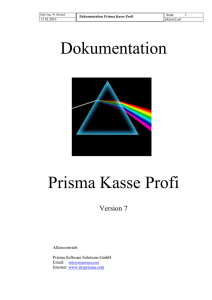 Dokumentation Prisma Kasse Profi