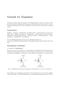Versuch 14: Transistor