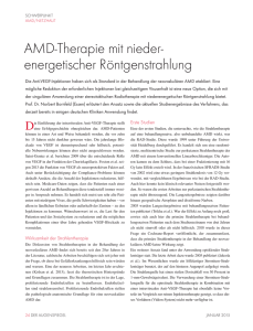 AMD-Therapie mit nieder- energetischer Röntgenstrahlung