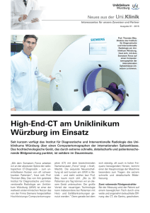Radiologie: High-End-CT am Uniklinikum Würzburg im Einsatz
