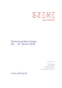 Performing New Europe 20. – 23. Jänner 2016