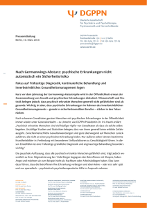 Nach Germanwings-Absturz: psychische Erkrankungen