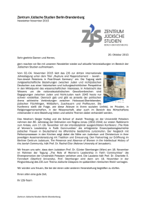 Newsletter - Zentrum Jüdische Studien Berlin