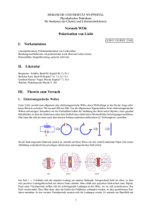 Versuchsanleitung WO6 (Polarisation von Licht) als PDF