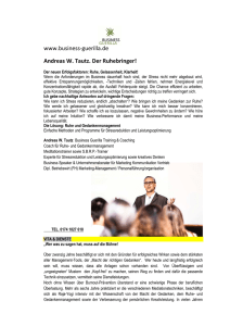 Andreas W. Tautz Coaching Business Guerilla