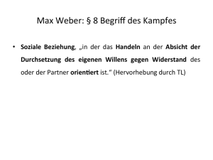 Max Weber: § 8 Begriff des Kampfes