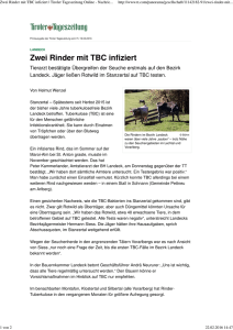 Zwei Rinder mit TBC infiziert | Tiroler Tageszeitung Online