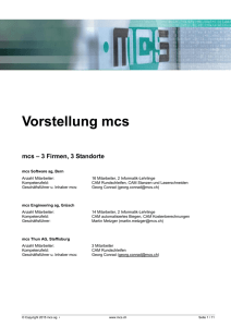 Vorstellung mcs - MCS Software AG