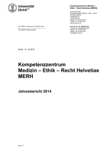 Jahresbericht Kompetenzzentrum MERH 2014