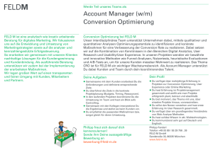 Account Manager Conversion Optimierung