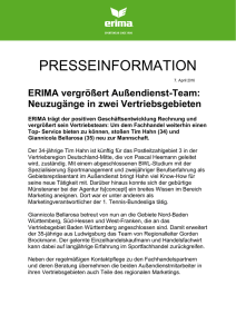 Erima vergrößert Außendienst-Team