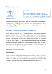 Faktenblatt: Curcumin Mai 2015 Verantwortlich: PD Dr. J. Hübner