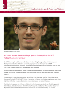 Jonathan Kliegel gewinnt Probespiel bei der NDR