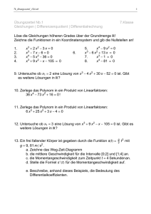Übungszettel Nb.1 7.Klasse Gleichungen
