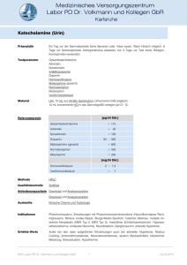 Katecholamine (Urin) - MVZ Labor PD Dr. Volkmann und Kollegen
