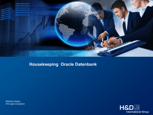 Housekeeping Oracle Datenbank