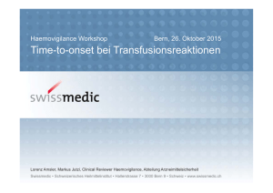 Time-to-onset bei Transfusionsreaktionen