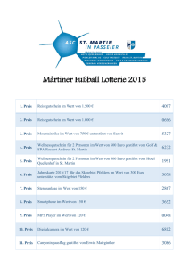Ergebnis Lotterie 2015 - ASC St. Martin in Passeier
