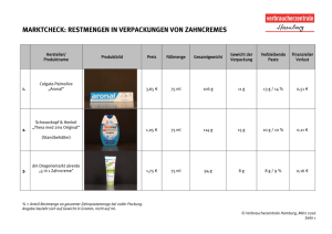 marktcheck: restmengen in verpackungen von zahncremes