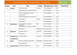 Deutsche Schule Rom – Schulbuchlisten – Grundschule 2014/ 2015