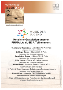 Herzliche Gratulation unseren PRIMA LA MUSICA Teilnehmern: