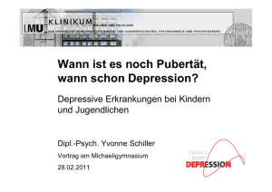 Vortrag "Wann ist es noch Pubertät, wann schon Depression