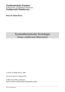 Systemtheoretische Soziologie