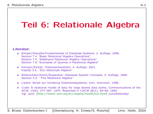 Teil 6: Relationale Algebra