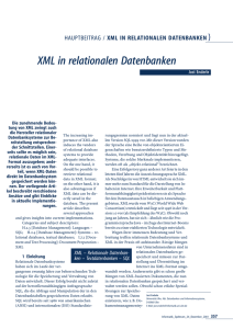 XML in relationalen Datenbanken